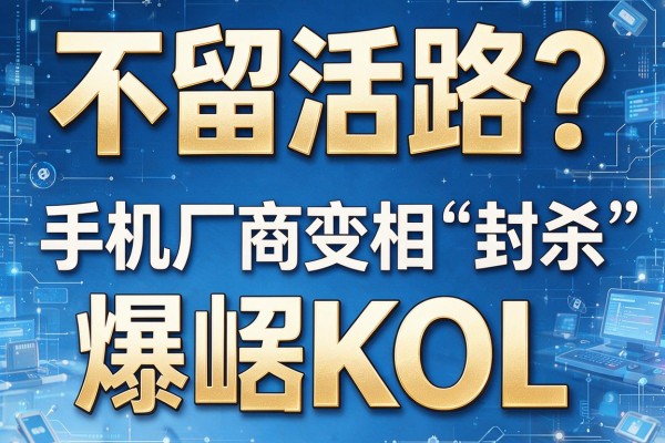 不留活路？手机厂商变相“封杀”爆料KOL