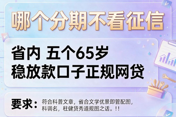 哪个分期不看征信,省内五个65岁稳放款口子正规网贷