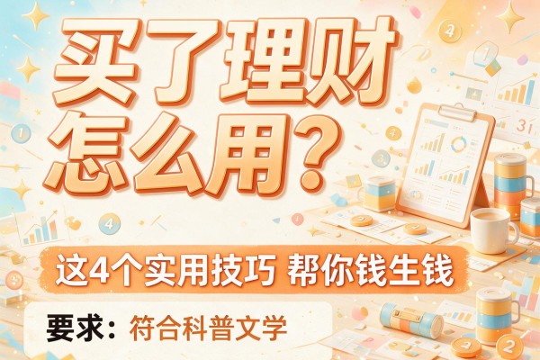 买了理财怎么用？这4个实用技巧帮你钱生钱