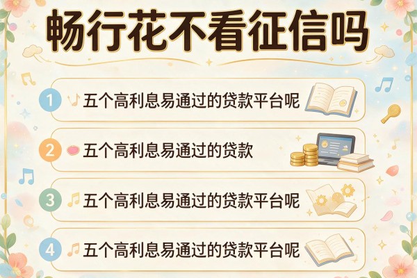畅行花不看征信吗，分析五个高利息易通过的贷款平台呢