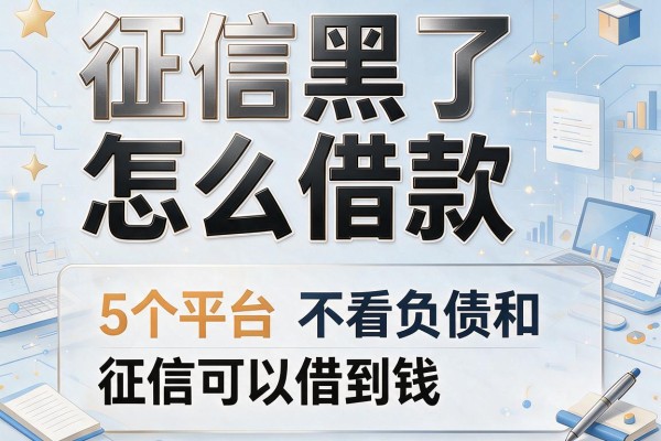 征信黑了怎么借款，梳理5个平台不看负债和征信可以借到钱