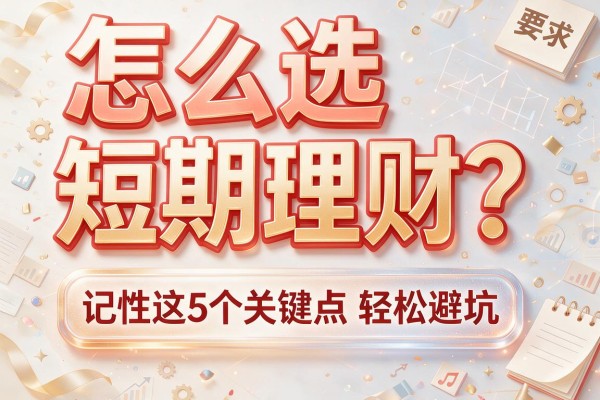 怎么选短期理财？记住这5个关键点轻松避坑
