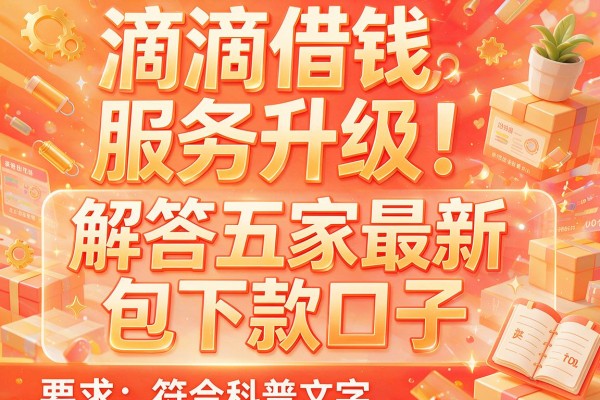 滴滴借钱服务升级，解答五家最新包下款口子