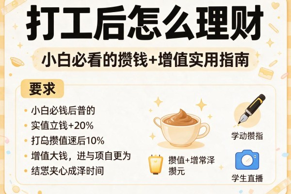 打工后怎么理财：小白必看的攒钱+增值实用指南