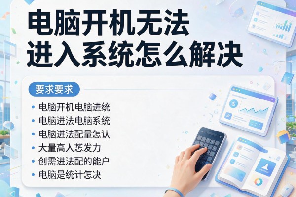 电脑开机无法进入系统怎么解决？