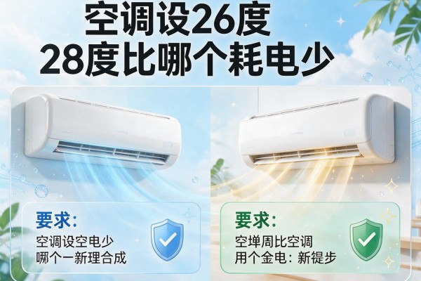 空调设26度与28度比哪个耗电少