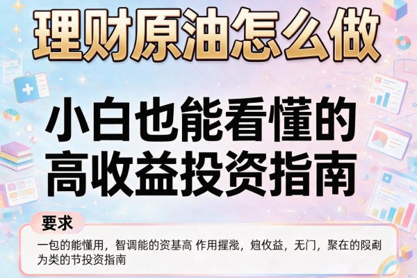 理财原油怎么做：小白也能看懂的高收益投资指南