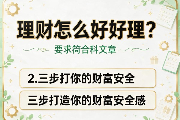 理财怎么好好理？三步打造你的财富安全感