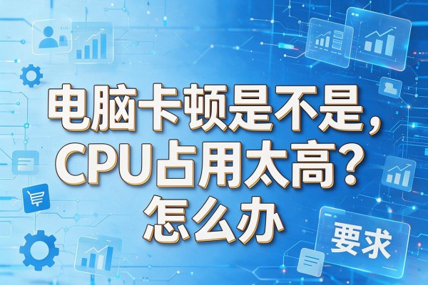 电脑卡顿是不是CPU占用太高？怎么办？
