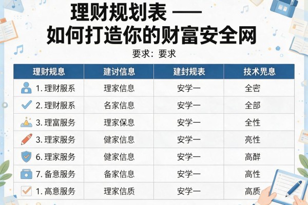 理财规划表如何打造你的财富安全网？