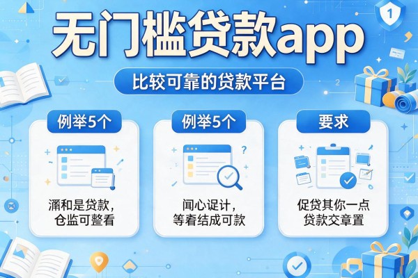 无门槛贷款app，例举5个比较可靠的贷款平台