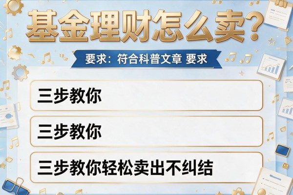 基金理财怎么卖？三步教你轻松卖出不纠结