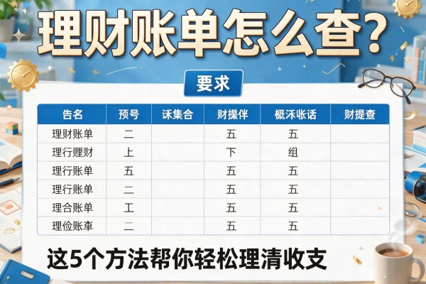 理财账单怎么查？这5个方法帮你轻松理清收支