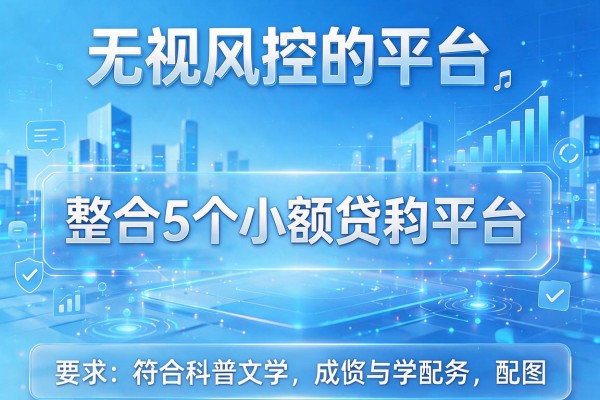 无视风控的平台，整合5个小额贷款平台