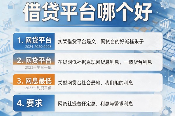 借贷平台哪个好，介绍五个网贷平台利息最低