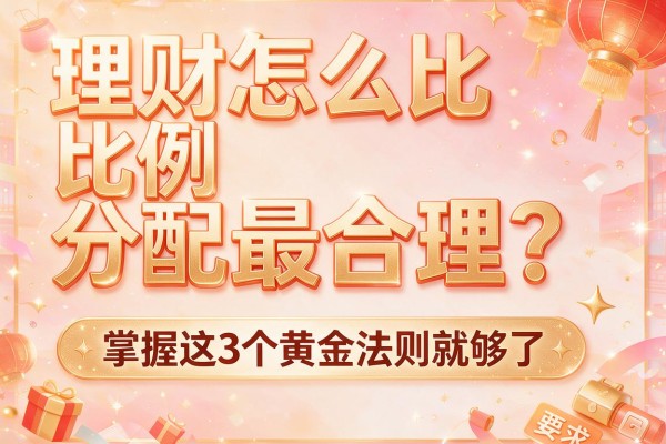 理财怎么比例分配最合理？掌握这3个黄金法则就够了