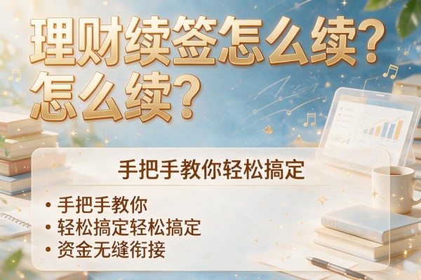 理财续签怎么续？手把手教你轻松搞定资金无缝衔接