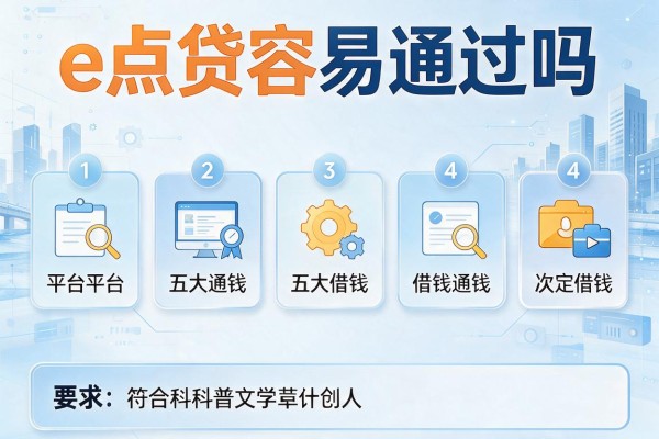e点贷容易通过吗，五大平台借钱快
