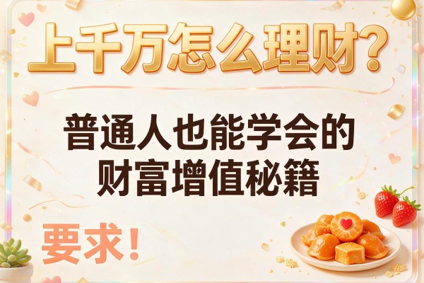 上千万怎么理财？普通人也能学会的财富增值秘籍