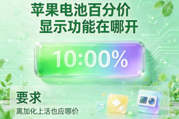 苹果电池百分比显示功能在哪开