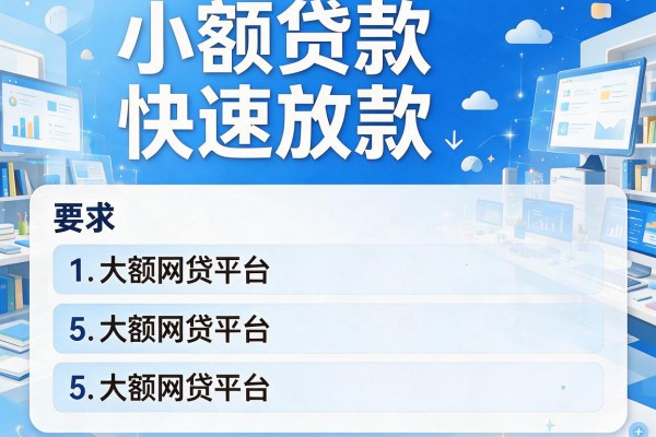 小额贷款快速放款，阐述5家大额网贷平台
