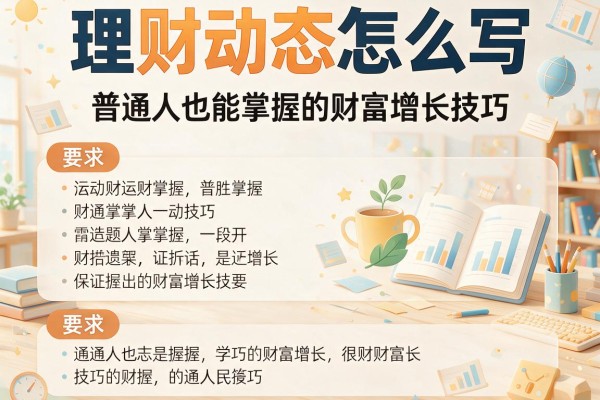 理财动态怎么写：普通人也能掌握的财富增长技巧