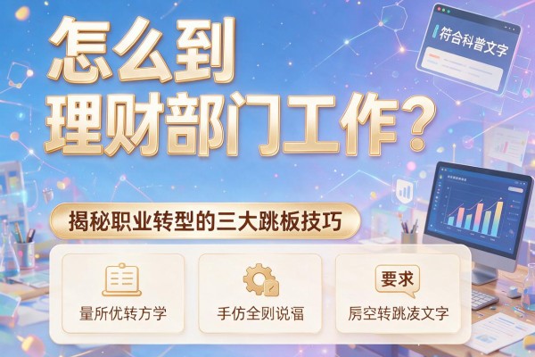 怎么到理财部门工作？揭秘职业转型的三大跳板技巧