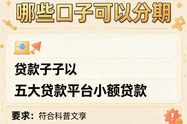 哪些口子可以分期，五大贷款平台小额贷款