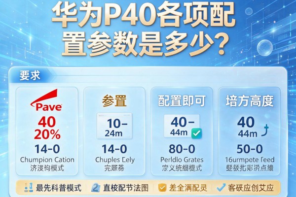华为P40各项配置参数是多少？