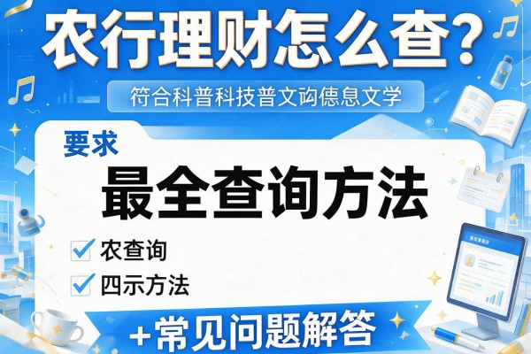 农行理财怎么查?最全查询方法+常见问题解答