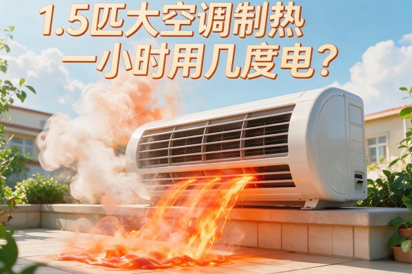1.5匹大空调制热一小时用几度电？