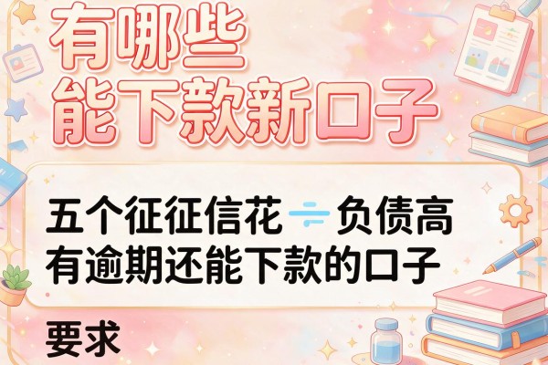 有哪些能下款新口子，介绍五个征信花负债高有逾期还能下款的口子