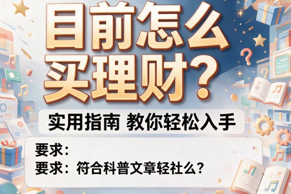 目前怎么买理财？这份实用指南教你轻松入手