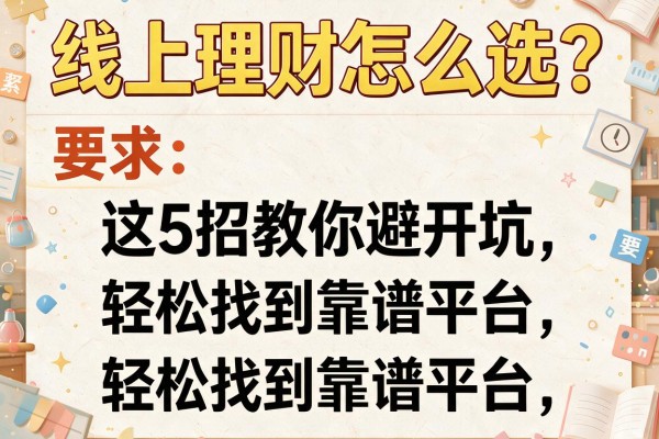 线上理财怎么选？这5招教你避开坑，轻松找到靠谱平台！