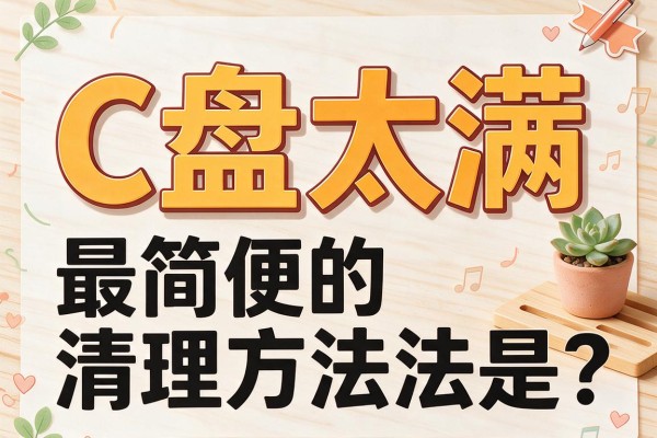 C盘太满，最简便的清理方法是？
