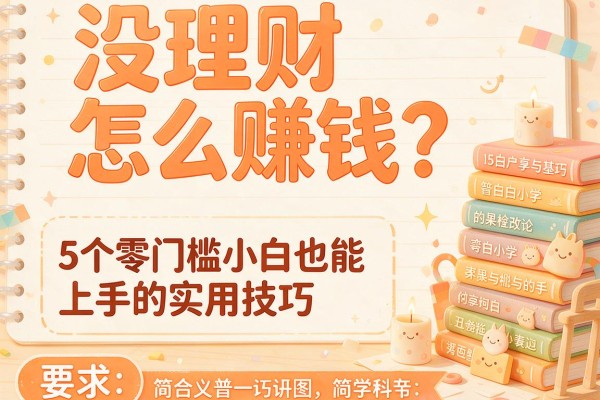 没理财怎么赚钱？5个零门槛小白也能上手的实用技巧