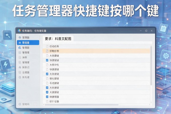 任务管理器快捷键按哪个键