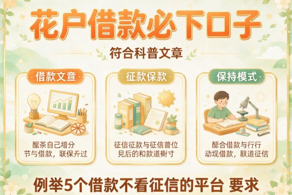 花户借款必下口子，例举5个借款不看征信的平台