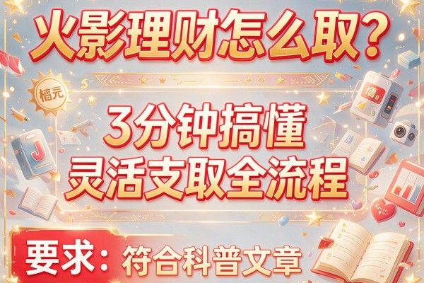 火影理财怎么取？3分钟搞懂灵活支取全流程