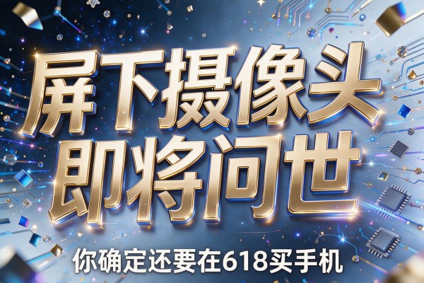 屏下摄像头即将问世 你确定还要在618买手机?