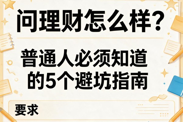 问理财怎么样？普通人必须知道的5个避坑指南