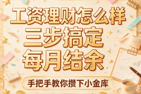 工资理财怎么样三步搞定每月结余，手把手教你攒下小金库