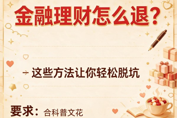 金融理财怎么退？这些方法让你轻松脱坑