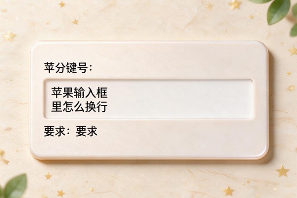 苹果输入框里怎么换行