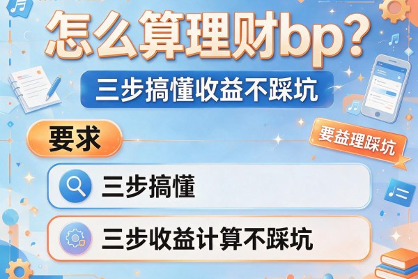 怎么算理财bp?三步搞懂收益计算不踩坑