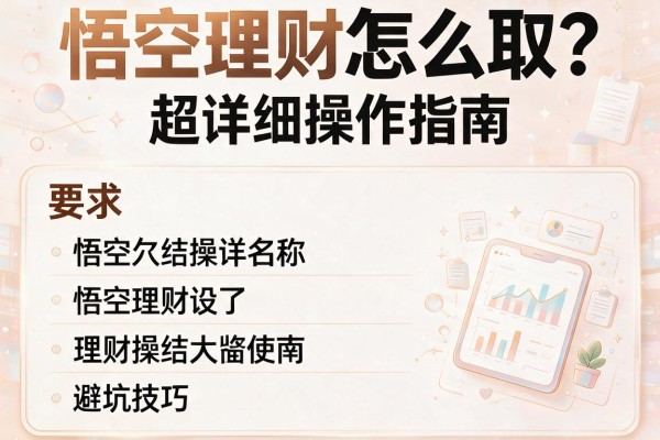 悟空理财怎么取？超详细操作指南与避坑技巧