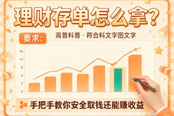 理财存单怎么拿？手把手教你安全取钱还能赚收益
