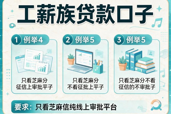 工薪族贷款口子，例举5个只看芝麻分不看征信的纯线上审批平台