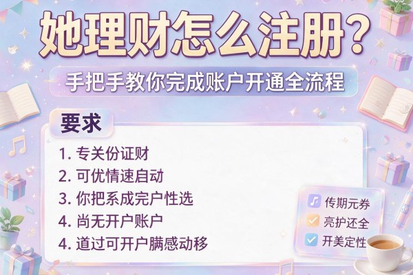 她理财怎么注册？手把手教你完成账户开通全流程