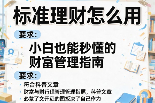 标准理财怎么用：小白也能秒懂的财富管理指南